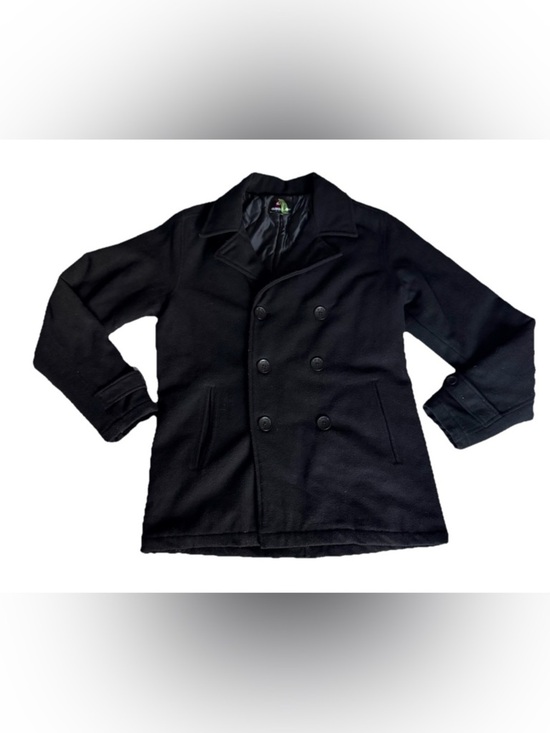 Quiksilver Other - Quiksilver Men's Black Double-Breasted Wool Peacoat